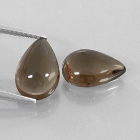  ct natürliche brauner Rauchquarz-Edelsteine, Birnenform, Transparent
