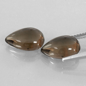  ct natürliche brauner Rauchquarz-Edelsteine, Birnenform, Transparent