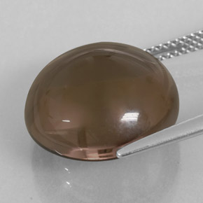 13,14 ctw natürlicher brauner Rauchquarz, Transparent, Transparent / Lichtdurchlässig