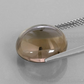 7,59 ctw natürlicher brauner Rauchquarz, Rundschliff, Transparent