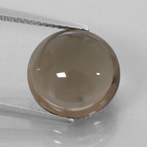 6,26 ctw natürlicher brauner Rauchquarz, Rundschliff, Transparent