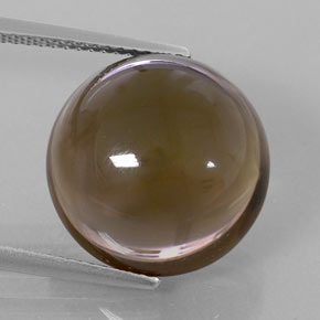13,43 ctw natürlicher brauner Rauchquarz, Rundschliff, Transparent