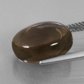 7,51 ctw natürlicher brauner Rauchquarz, Oval Schliff, Transparent