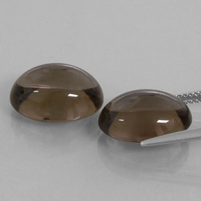  ct natürliche brauner Rauchquarz-Edelsteine, Oval Schliff, Transparent