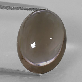 6,43 ctw natürlicher brauner Rauchquarz, Oval Schliff, Transparent