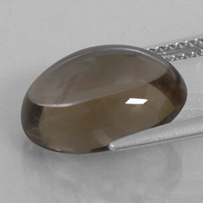 6,43 ctw natürlicher brauner Rauchquarz, Oval Schliff, Transparent
