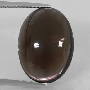 11,90 ctw natürlicher brauner Rauchquarz, Oval Schliff, Transparent