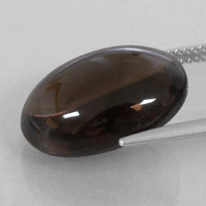 11,90 ctw natürlicher brauner Rauchquarz, Oval Schliff, Transparent