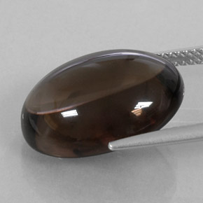 11,87 ctw natürlicher brauner Rauchquarz, Oval Schliff, Transparent