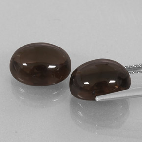  ct natürliche brauner Rauchquarz-Edelsteine, Oval Schliff, Transparent