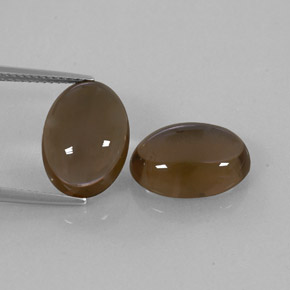  ct natürliche brauner Rauchquarz-Edelsteine, Oval Schliff, Transparent