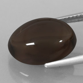 6,71 ctw natürlicher brauner Rauchquarz, Oval Schliff, Transparent