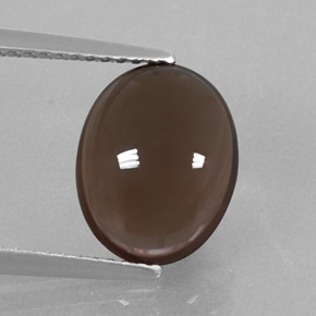 3,06 ctw natürlicher brauner Rauchquarz, Oval Schliff, Transparent