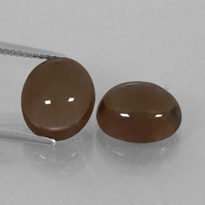  ct natürliche brauner Rauchquarz-Edelsteine, Oval Schliff, Transparent