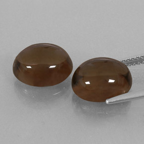  ct natürliche brauner Rauchquarz-Edelsteine, Oval Schliff, Transparent