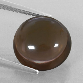 4,68 ctw natürlicher brauner Rauchquarz, Rundschliff, Transparent