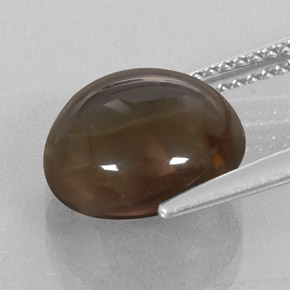 4,68 ctw natürlicher brauner Rauchquarz, Rundschliff, Transparent