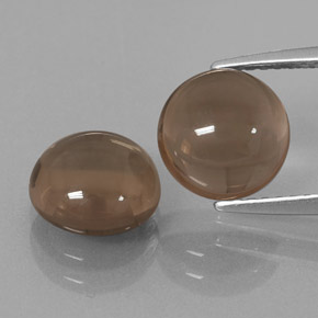  ct natürliche brauner Rauchquarz-Edelsteine, Rundschliff, Transparent