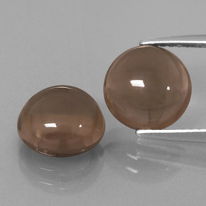  ct natürliche brauner Rauchquarz-Edelsteine, Rundschliff, Transparent