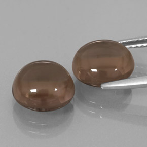 ct natürliche brauner Rauchquarz-Edelsteine, Rundschliff, Transparent