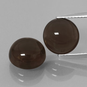  ct natürliche brauner Rauchquarz-Edelsteine, Rundschliff, Transparent