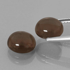 ct natürliche brauner Rauchquarz-Edelsteine, Rundschliff, Transparent