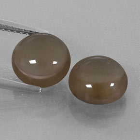  ct natürliche brauner Rauchquarz-Edelsteine, Rundschliff, Transparent