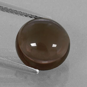 3,38 ctw natürlicher brauner Rauchquarz, Rundschliff, Transparent