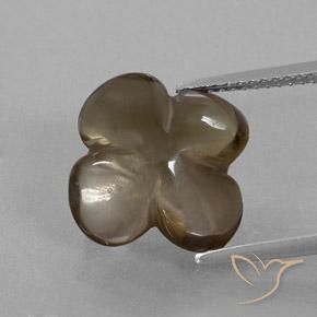 6.24ct Natürlicher Umbrabraun Rauchquarz, Blumen-Schliff, Transparent / Lichtdurchlässig
