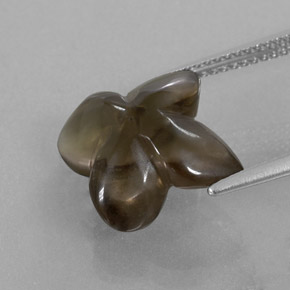 6,59 ctw natürlicher brauner Rauchquarz, Transparent, Transparent / Lichtdurchlässig