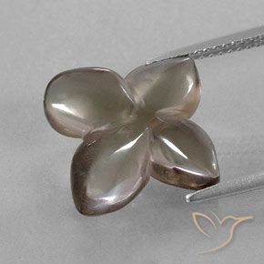 6.82ct Natürlicher Sehr helles Braun Rauchquarz, Blumen-Schliff, Transparent / Lichtdurchlässig