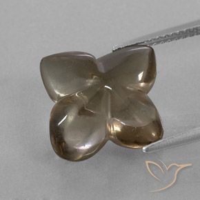 7.84ct Natürlicher Mittel braun Rauchquarz, Blumen-Schliff, Transparent / Lichtdurchlässig