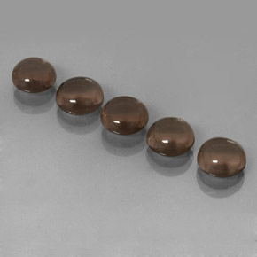  ct natürliche brauner Rauchquarz-Edelsteine, Rundschliff, Transparent