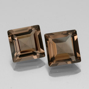  ct natürliche brauner Rauchquarz-Edelsteine, Quadrat, VVS-VS