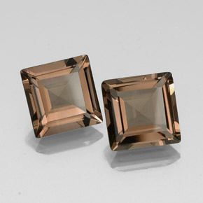  ct natürliche brauner Rauchquarz-Edelsteine, Quadrat, VVS