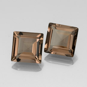  ct natürliche brauner Rauchquarz-Edelsteine, Quadrat, VVS