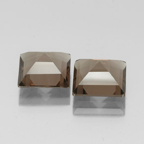  ct natürliche brauner Rauchquarz-Edelsteine, Quadrat, VVS