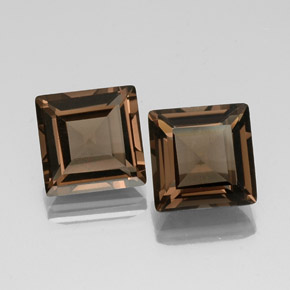  ct natürliche brauner Rauchquarz-Edelsteine, Quadrat, VS