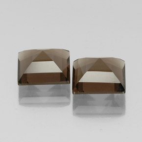  ct natürliche brauner Rauchquarz-Edelsteine, Quadrat, VS