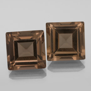  ct natürliche brauner Rauchquarz-Edelsteine, Quadrat, VVS-VS