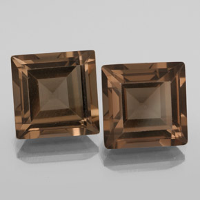  ct natürliche brauner Rauchquarz-Edelsteine, Quadrat, VVS-VS