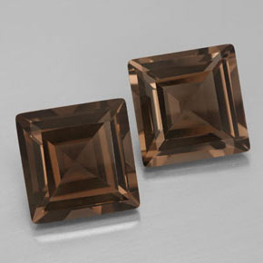  ct natürliche brauner Rauchquarz-Edelsteine, Quadrat, VVS