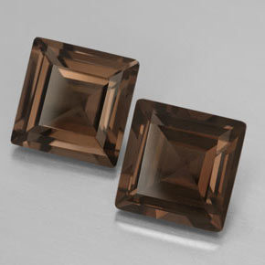  ct natürliche brauner Rauchquarz-Edelsteine, Quadrat, VVS