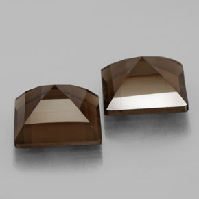  ct natürliche brauner Rauchquarz-Edelsteine, Quadrat, VVS