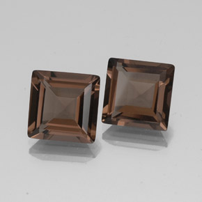  ct natürliche brauner Rauchquarz-Edelsteine, Quadrat, VVS-VS