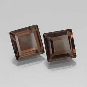  ct natürliche brauner Rauchquarz-Edelsteine, Quadrat, VVS-VS