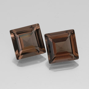  ct natürliche brauner Rauchquarz-Edelsteine, Quadrat, VVS-VS