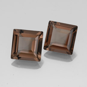  ct natürliche brauner Rauchquarz-Edelsteine, Quadrat, VVS-VS