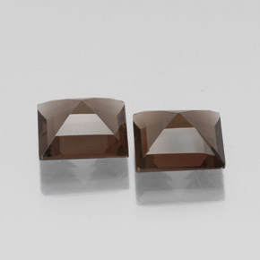  ct natürliche brauner Rauchquarz-Edelsteine, Quadrat, VVS-VS