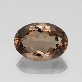 11,53 ctw natürlicher brauner Rauchquarz, Oval Schliff, VS
